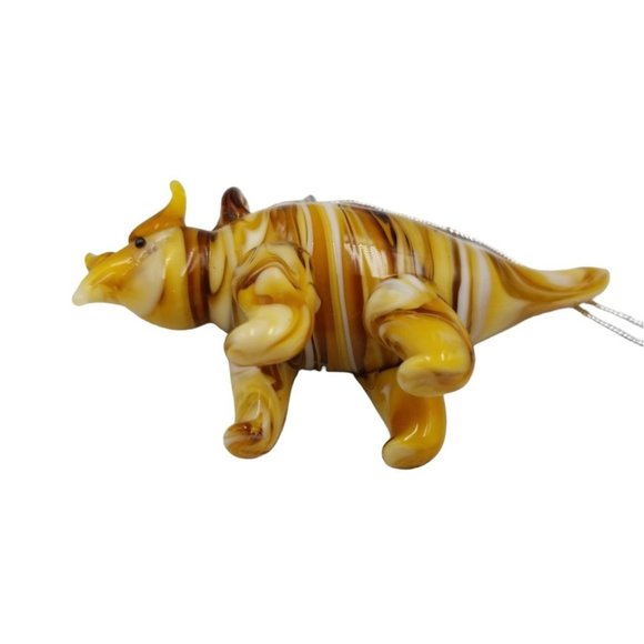 Triceratops Dinosaur Dynasty Gallery Glass lampwork Glassdelights Figurine - Picture 5 of 11